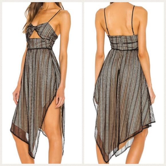 NBD Revolve The Lima Midi Dress in Black Mesh size M - Picture 1 of 10
